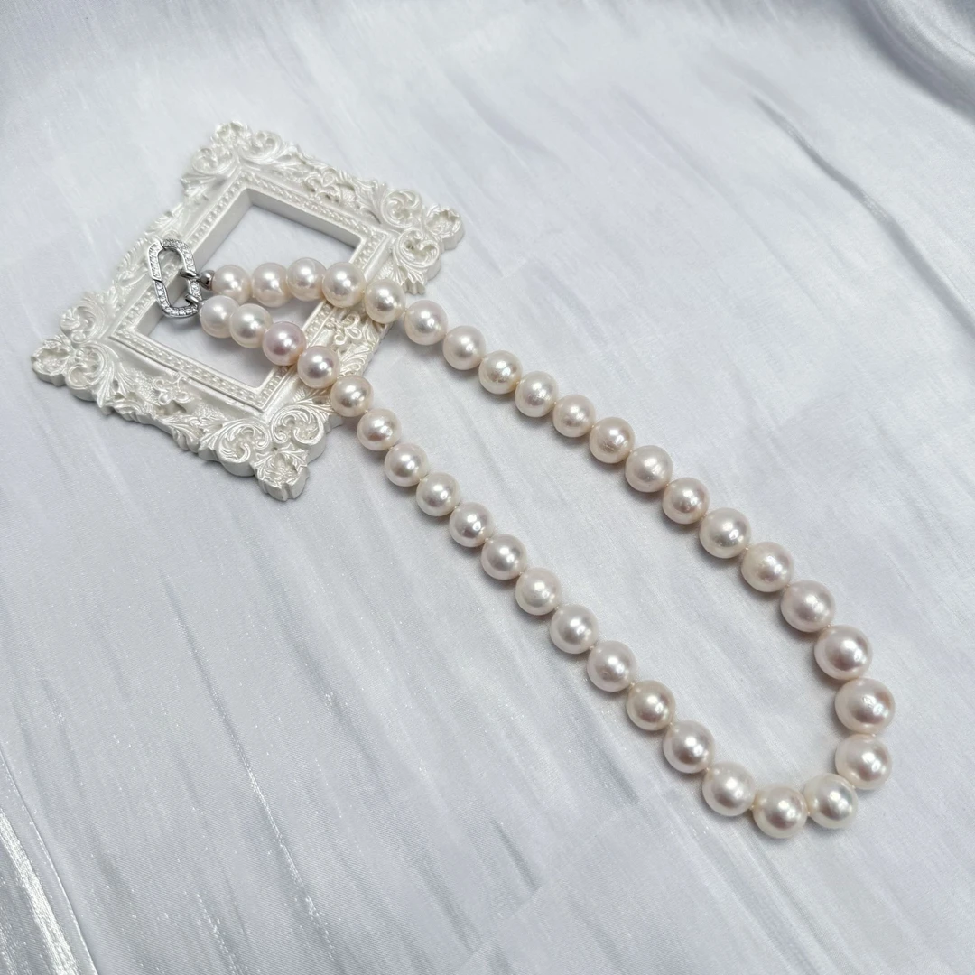 淡水无核珍珠项链 10.5-12.5mm S925银