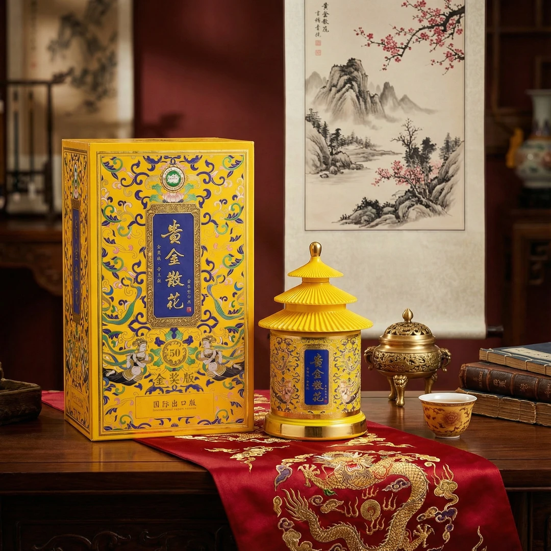 贵金散花贵金散花酱香经典酱香浓郁高端H酱香53%Vol500ml