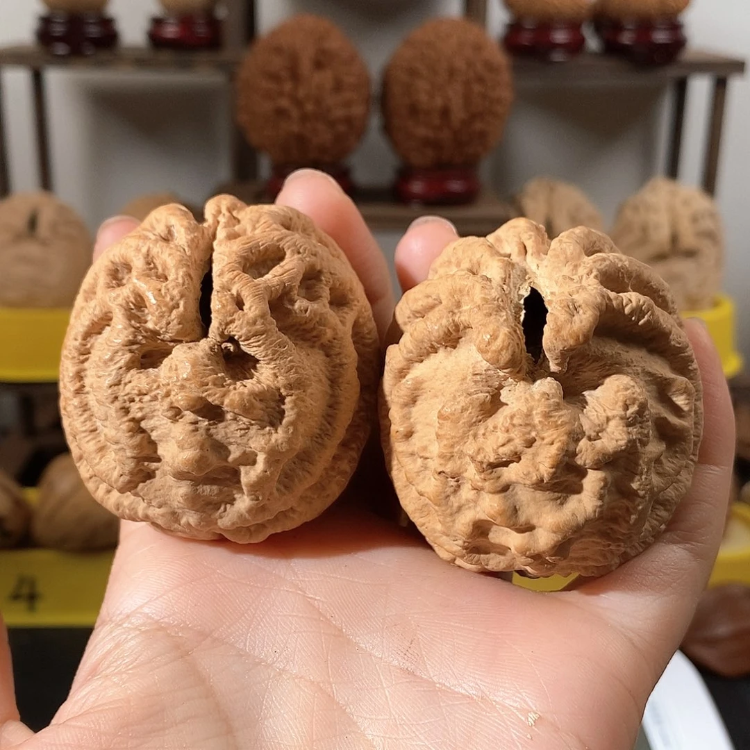 把件文玩核桃鬼脸4950