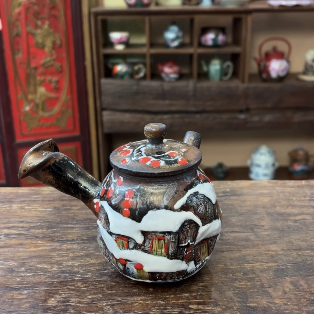柴烧手工手绘陶瓷