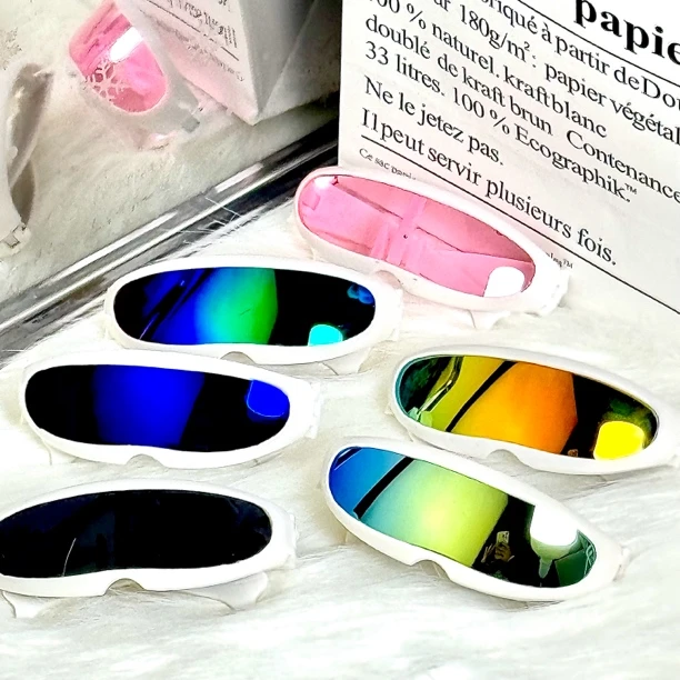 【镭射滑雪镜】20厘米娃用滑雪镜炫酷镭射款纯色款棉花娃娃配件