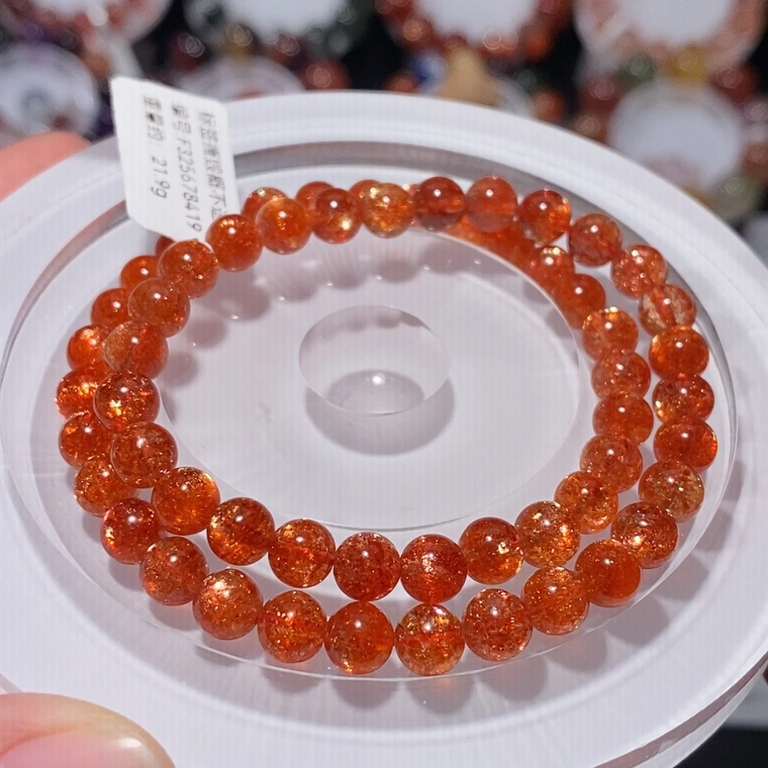 长石手链未镶嵌F金太阳多圈