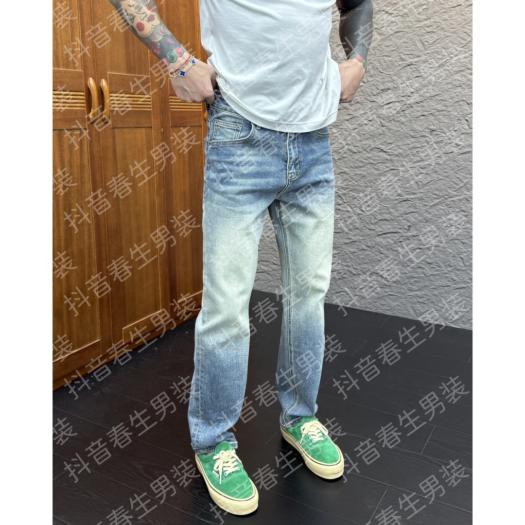 2025秋冬新款时尚休闲百搭净版直筒宽松男士牛仔裤561