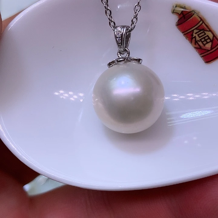 银S925镶嵌耳饰淡水珍珠