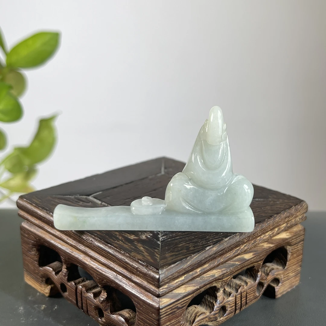 JXA18-016 天然缅甸A货翡翠 悟道香插