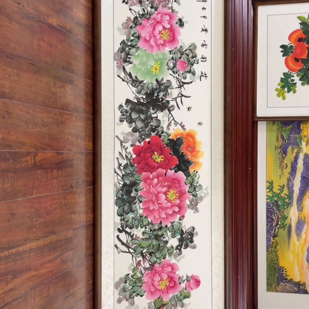 国画带框尺寸48*163厘米