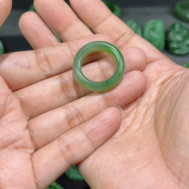 和田玉（碧玉）戒指未镶嵌安*