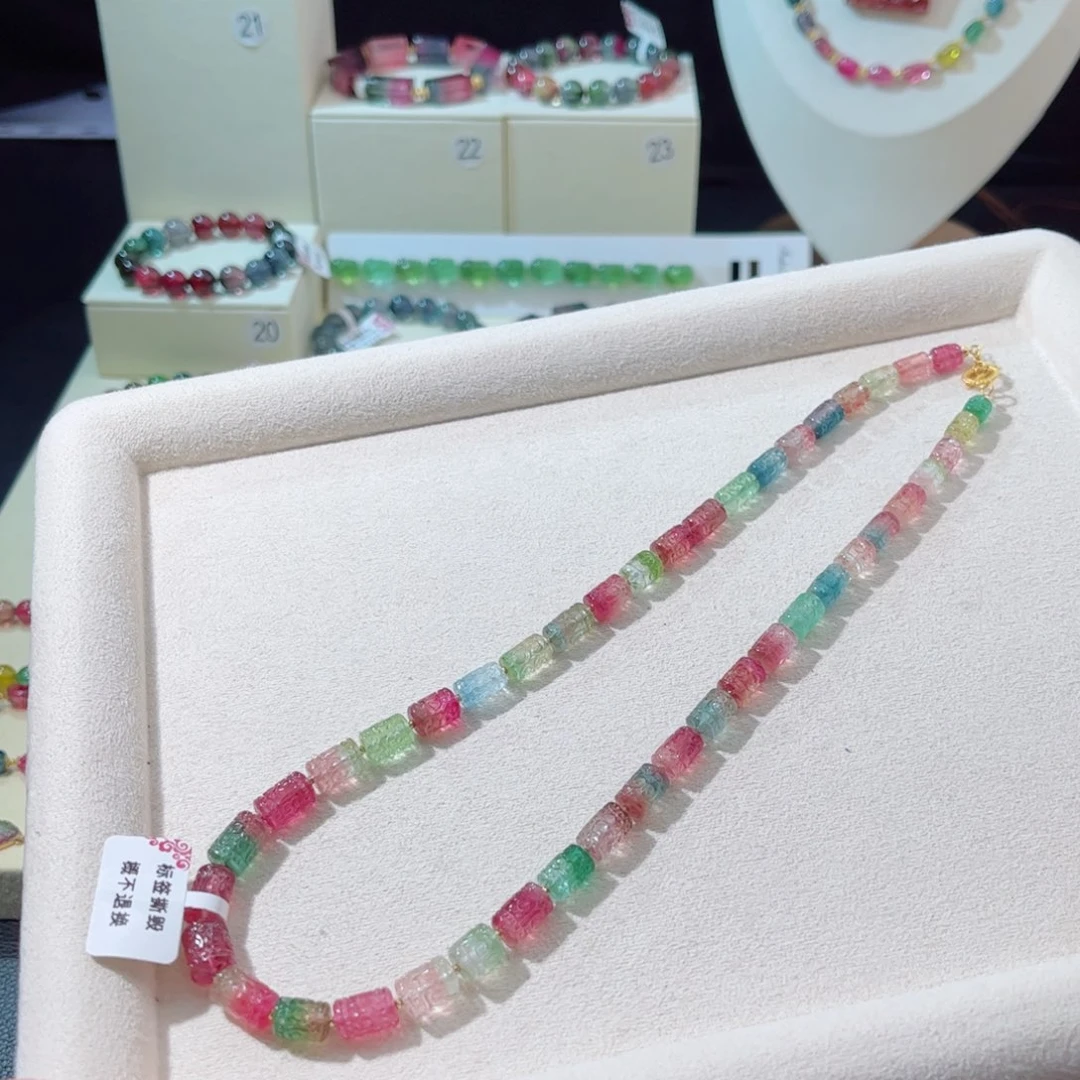 18K金镶嵌手链碧玺手串
