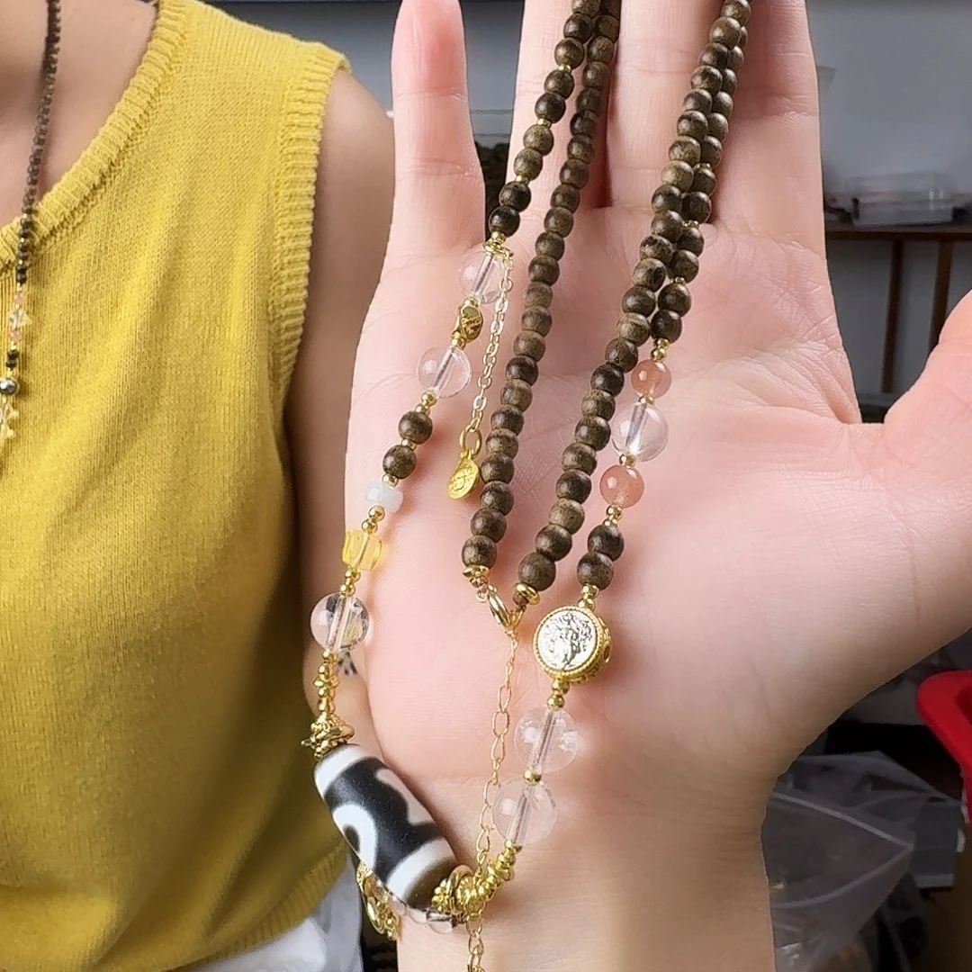 沉香香囊沉香A792天珠项链设计款发一