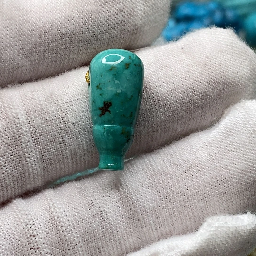 绿松石未镶嵌天然原矿 地大质检9.2mm