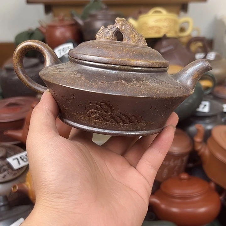 茶壶紫砂紫砂微瑕晃盖划痕