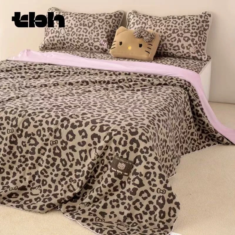 tbh野兽派家居夏凉被Hello Kitty针织印花夏被单双人被子空调被