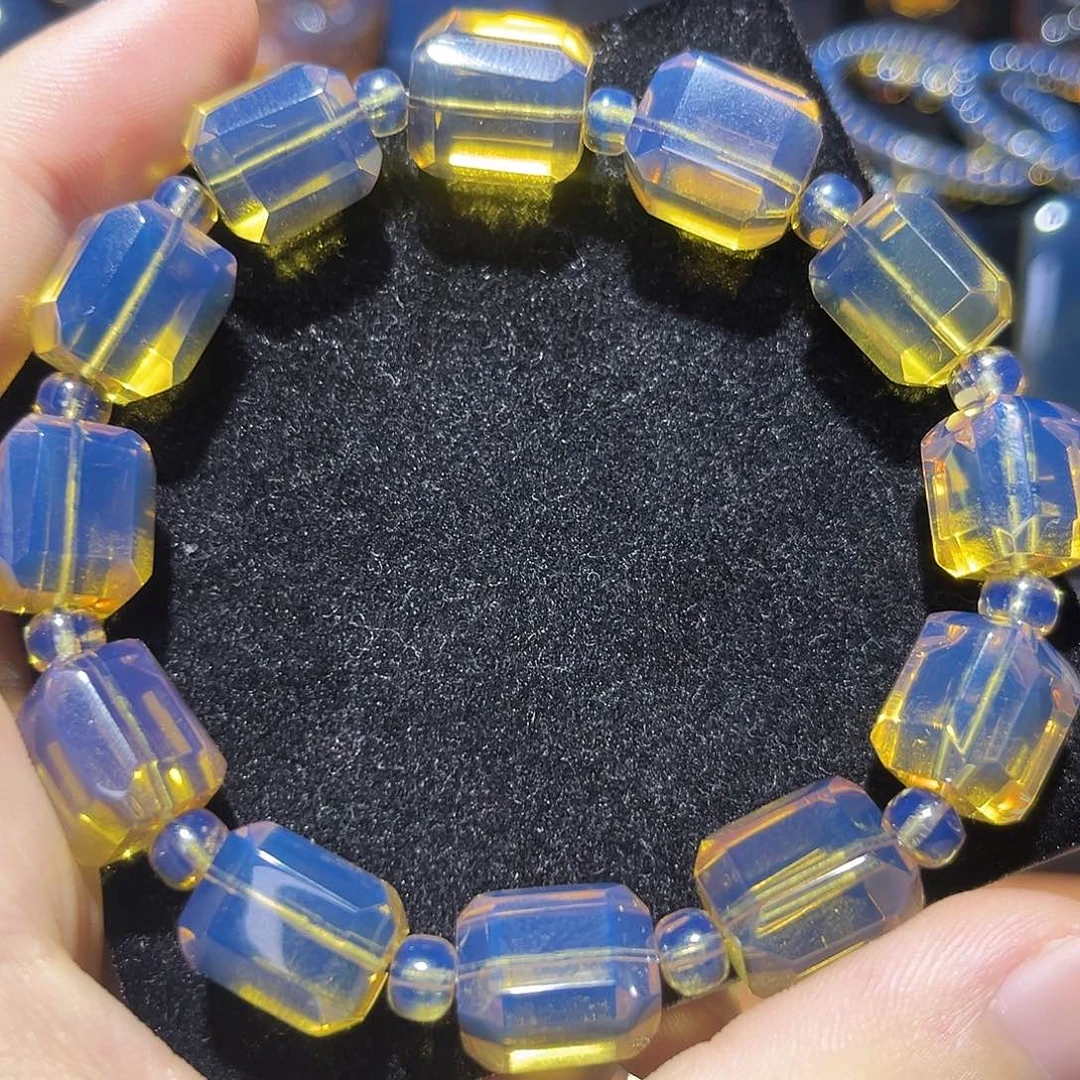 蓝珀未镶嵌珠宝奇石12mm墨西哥蓝珀