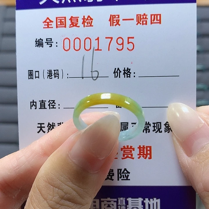 翡翠未镶嵌戒圈1795