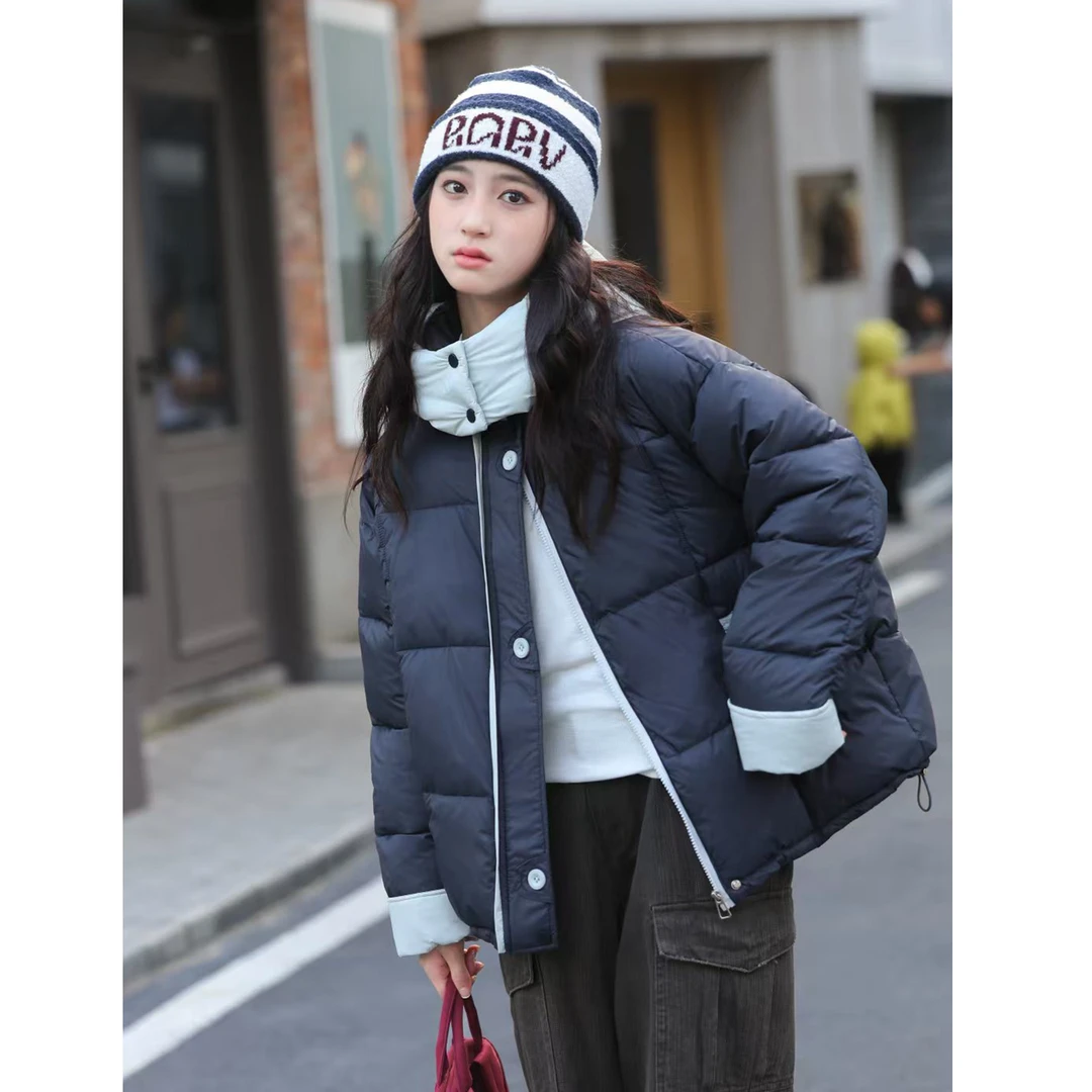 25MF045女童2025冬季新款棉服青少年大棉服大童时尚冬装厚款外套