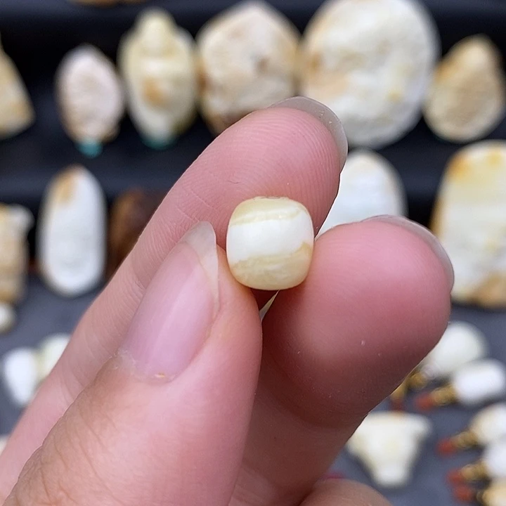 未镶嵌琥珀裸石8×8单珠虎皮