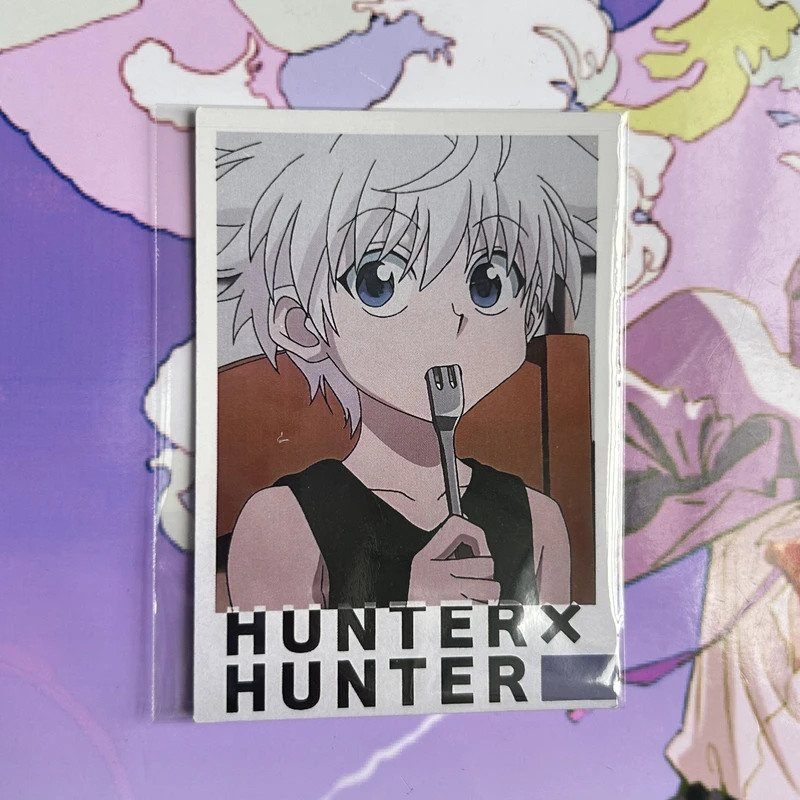 全职猎人金属吧唧精美色纸小卡