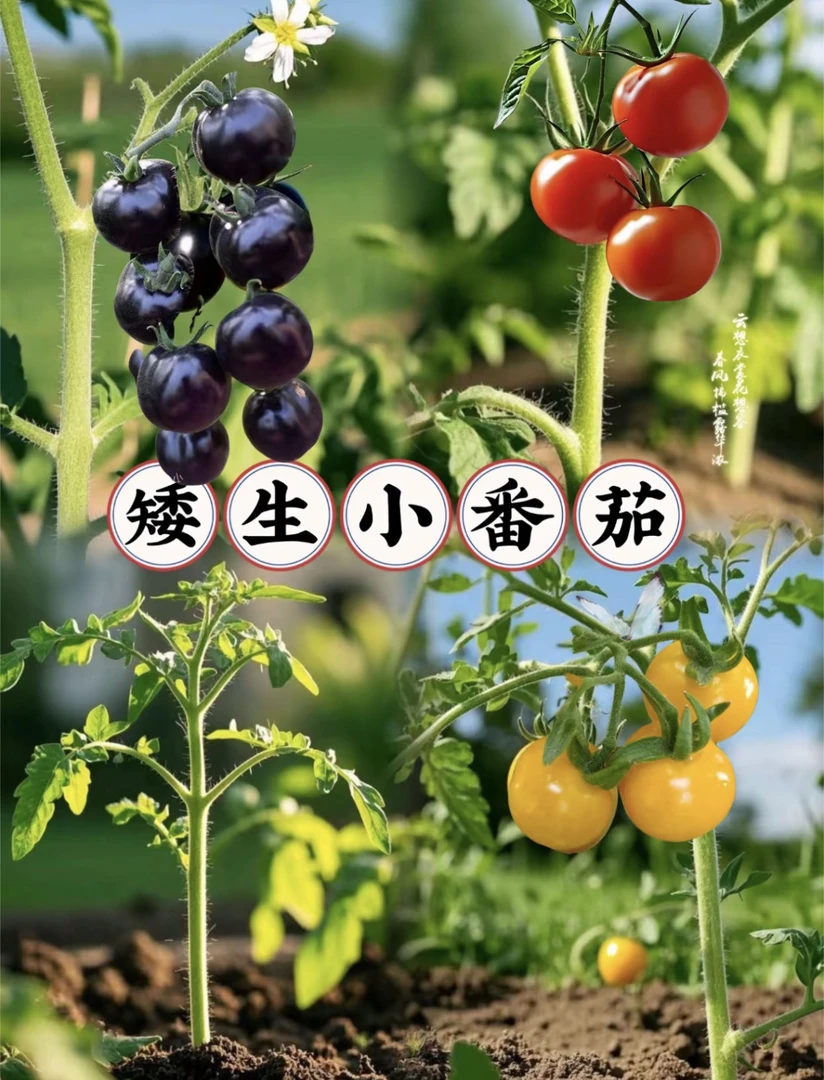 矮生红黄黑樱桃小番茄秧苗幼年带土球盆栽阳台西红柿种子四季寿光