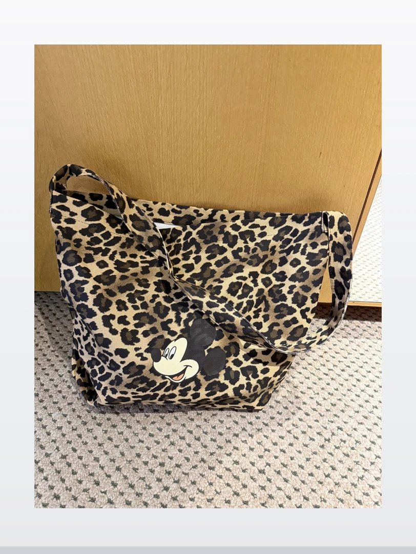 《韩国正品》NO退/豹纹米奇头斜挎包包/1797