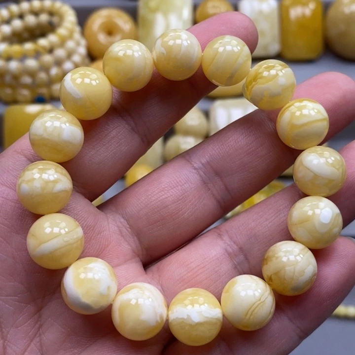 琥珀未镶嵌手链手串