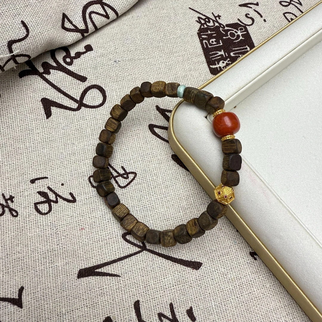 沉香奇楠方块单圈手串 二 L240924