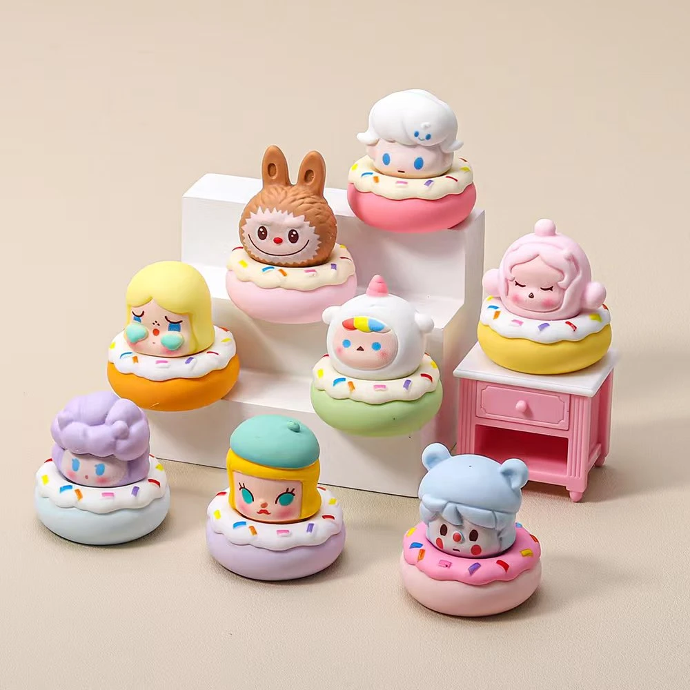 【甜甜圈全明星】创意网红可爱立体潮玩树脂工艺摆件车载摆件