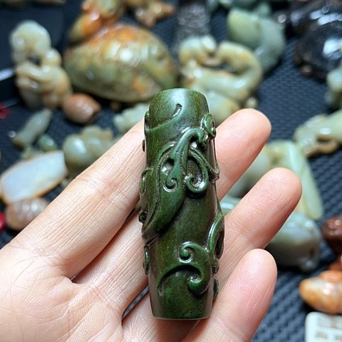 白玉菩提吊坠德*摆件