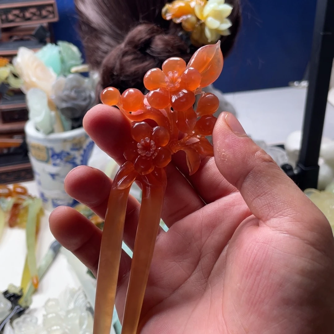 【闪购商品】蛇纹石玉未镶嵌发饰皇****授