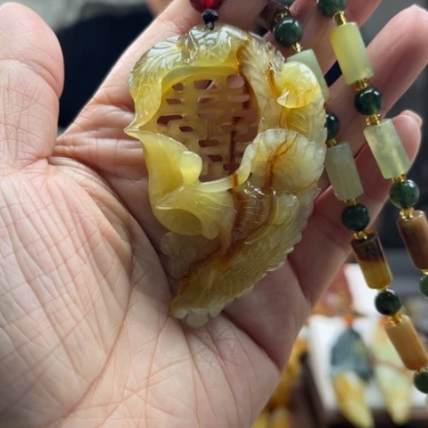 岫玉挂件未镶嵌手