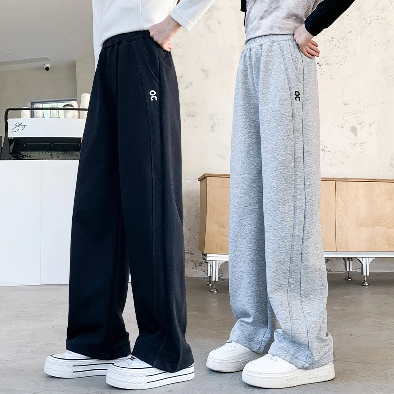 女童春季阔腿裤儿童裤子2025新款中大童运动长裤春秋青少年休闲裤