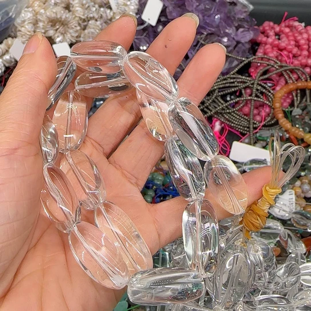 玛瑙/玉髓合金珠宝半成品极*.白水晶拍三86发一条