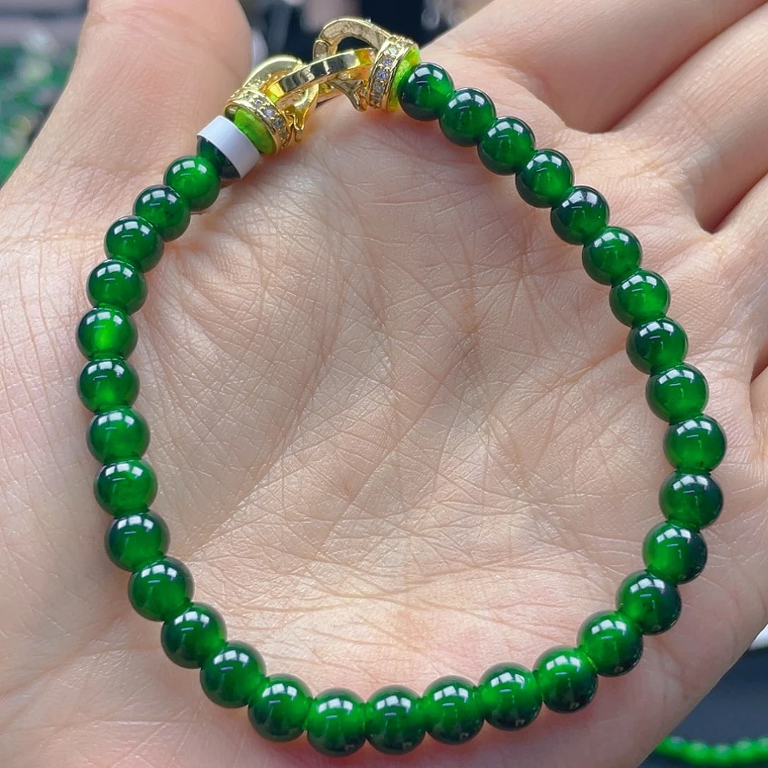 未镶嵌手链翡翠天然A货翡翠 帝绿6