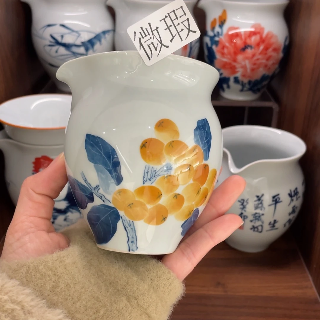 有瑕纯手绘釉下彩