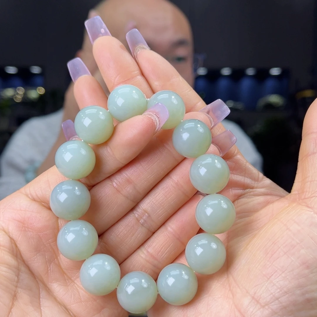 未镶嵌手串和田玉天然和田玉新疆且末蓝料16