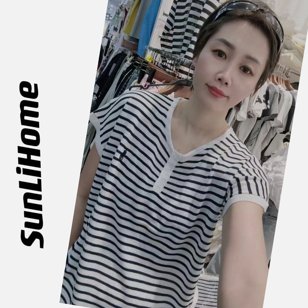 SL-【天丝亚麻半袖】8972#高货圆领小扣半袖休闲简约（衣长～60）