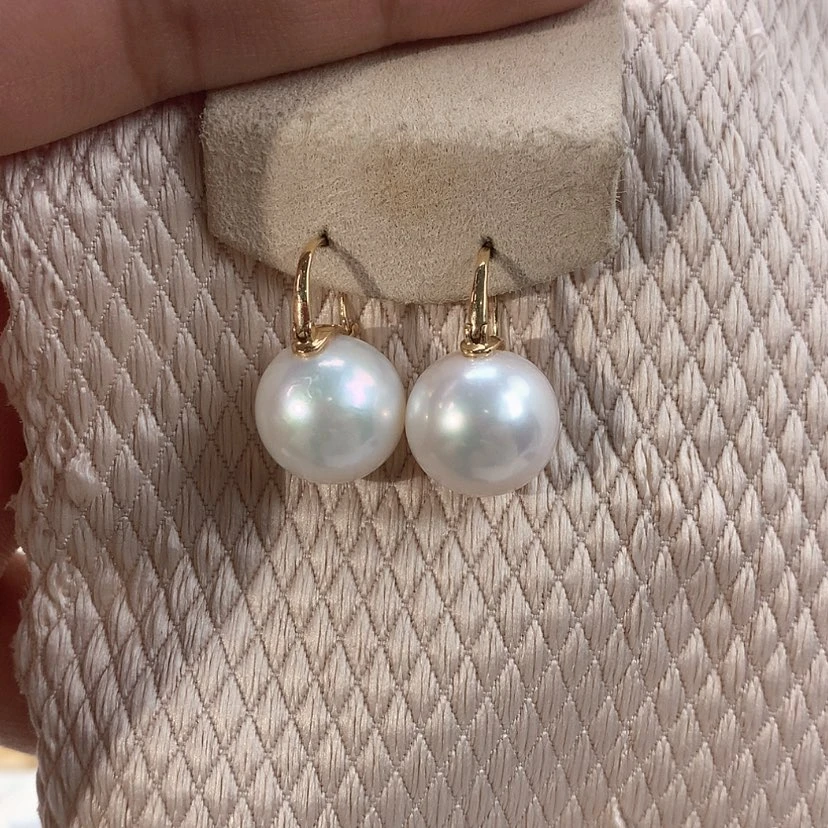 【闪购商品】淡水珍珠耳饰18K金镶嵌