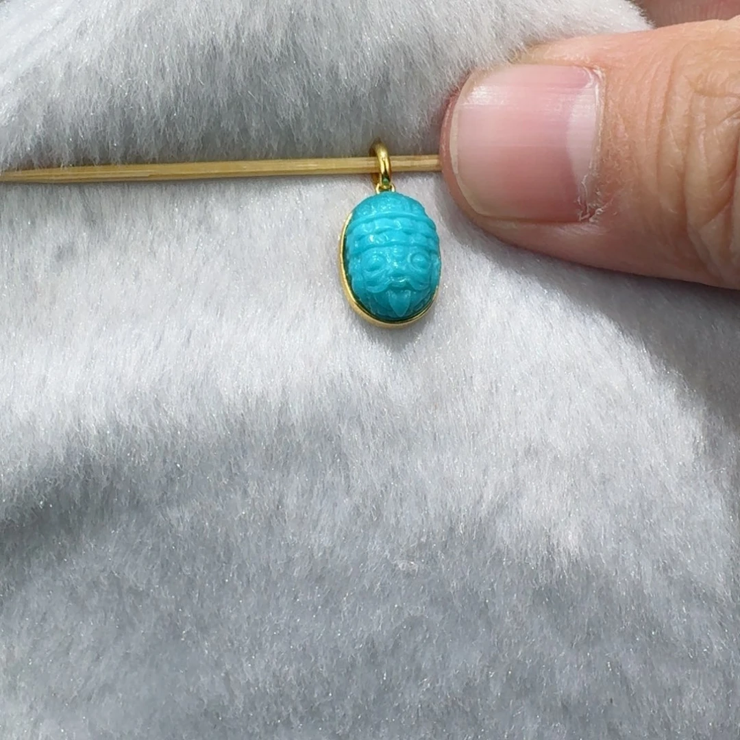 绿松石颈饰18K金镶嵌烟**冷