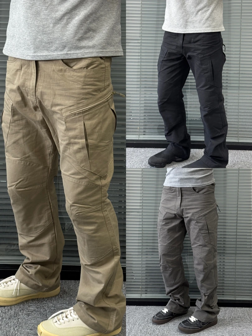 春夏突击户外透气直筒多口袋战术工装裤战术裤男士耐磨