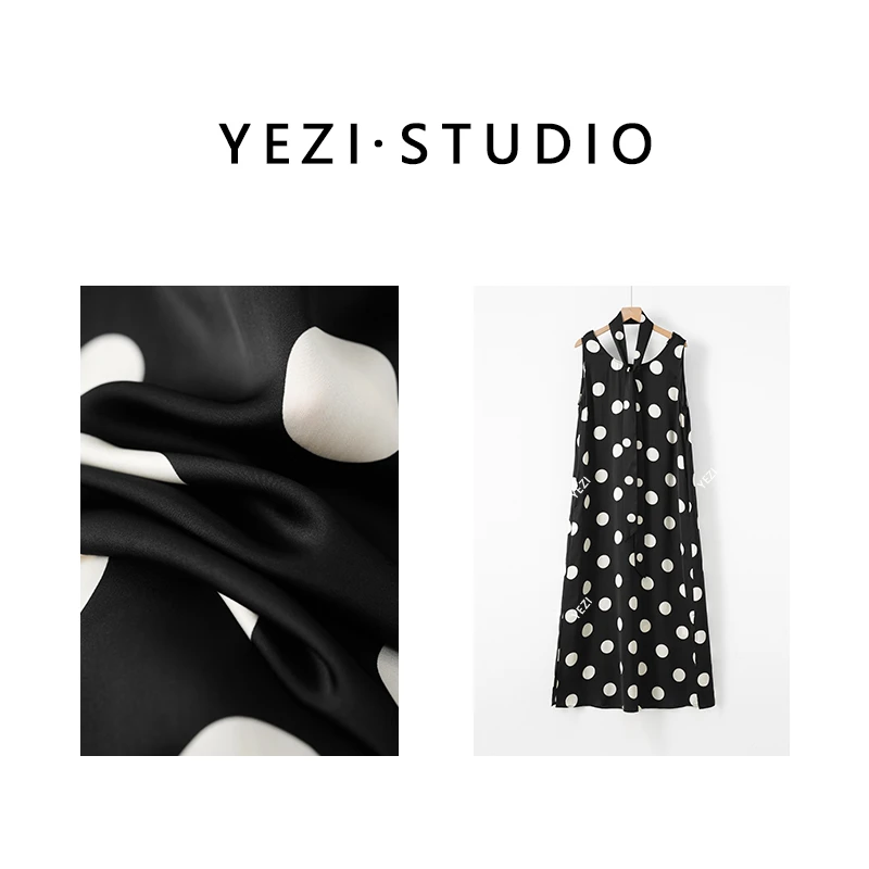 【豆蔻年华】醋酸法式波点后背系带醋酸背心连衣裙25234032