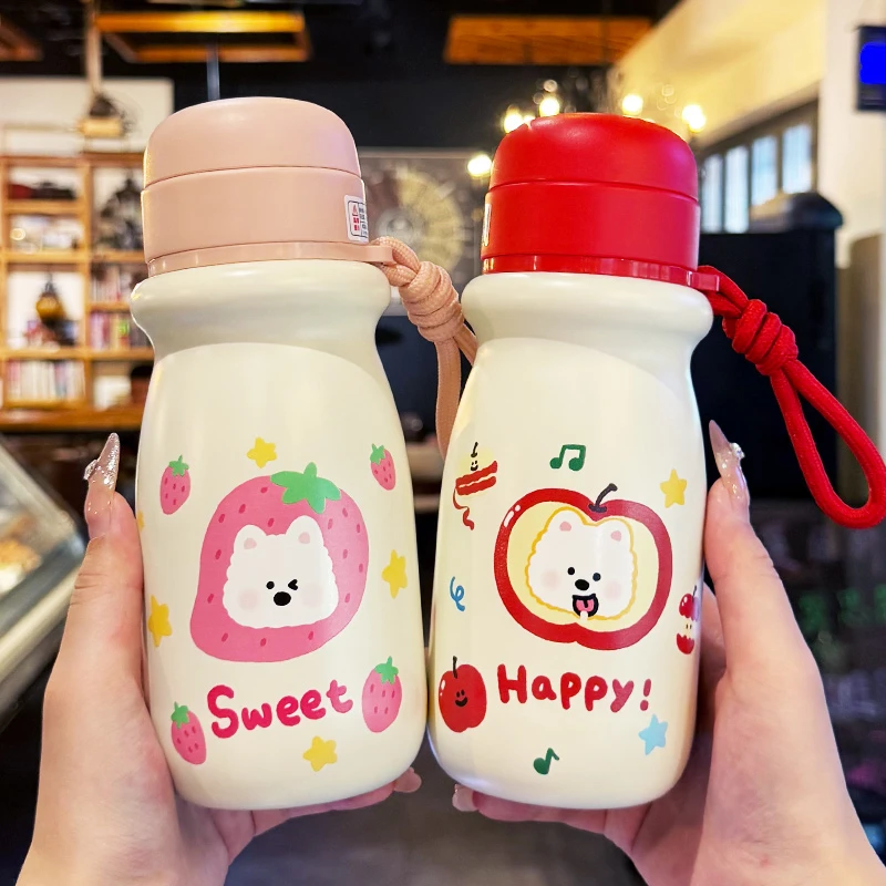 儿童保温杯可爱便携高颜值水杯学生上学专用2025新款不锈钢直饮杯