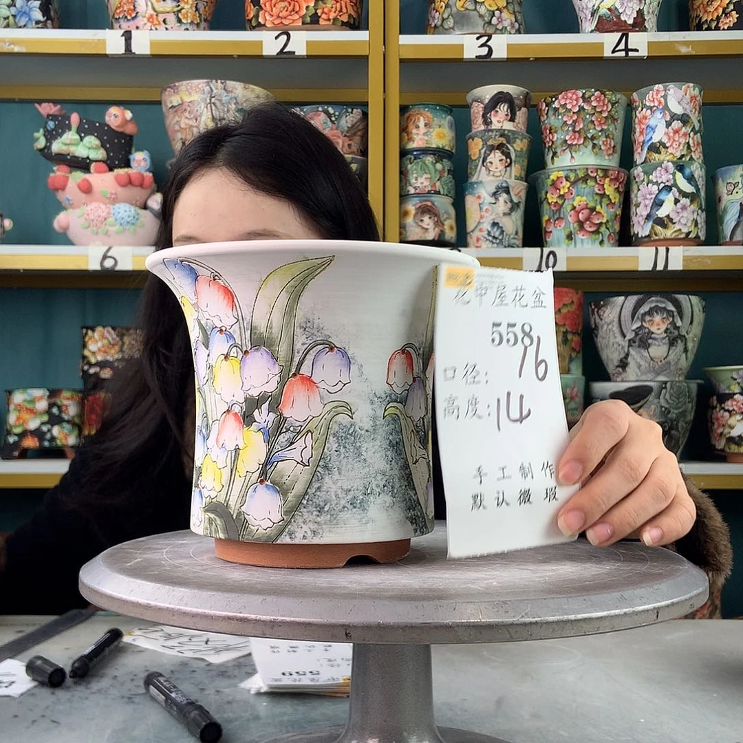 陶景德镇手工花盆558