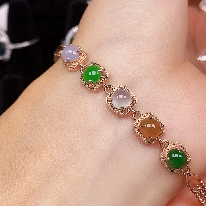 翡翠手链未镶嵌风**淡手链