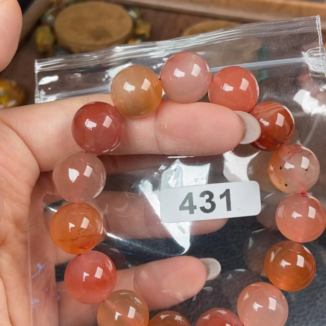 南红玛瑙未镶嵌手链卡13.6