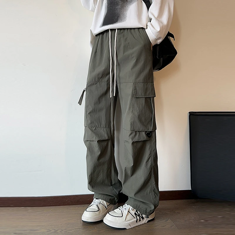 FINALSENSE日系D字扣机能冲锋裤多口袋直筒百搭宽松潮流时尚户外