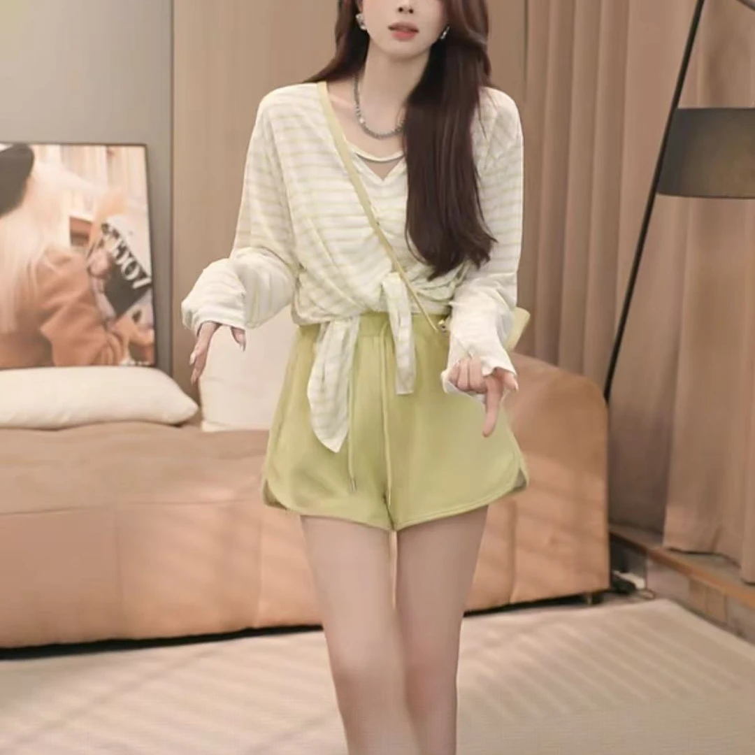 【轻奢装】设计感夏季慵懒风长袖显瘦T恤时尚百搭显瘦气质上衣