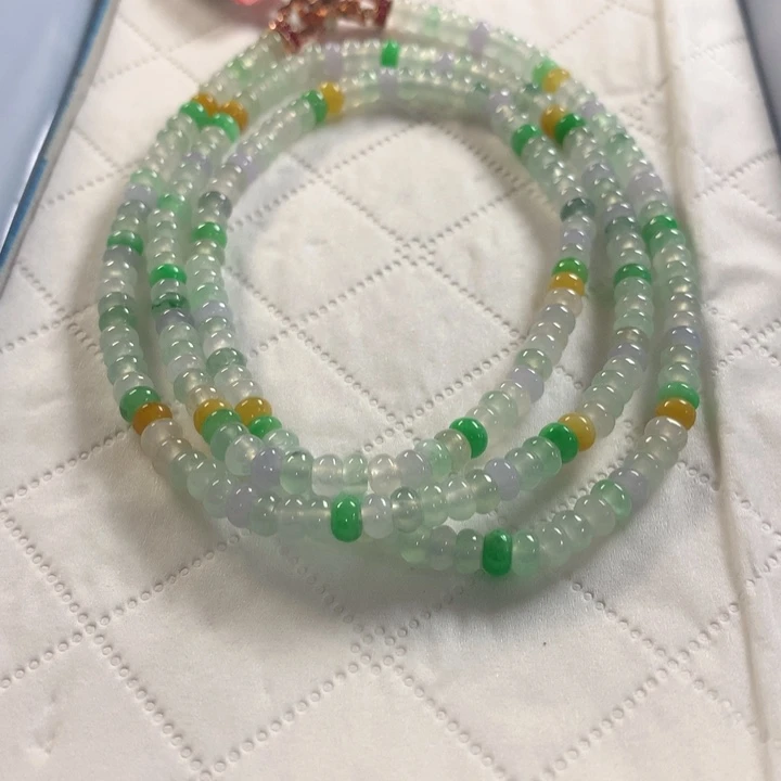 翡翠未镶嵌颈饰项链