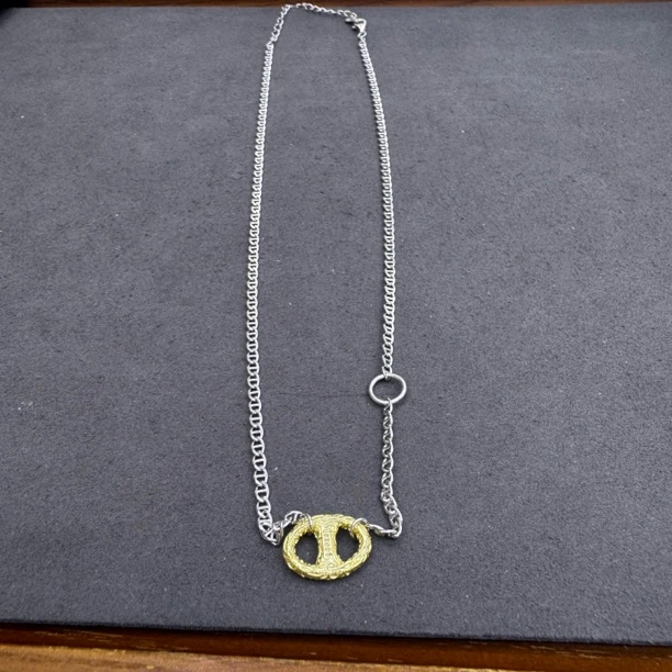 链子925银 A246-银制猪鼻项链一条14mm