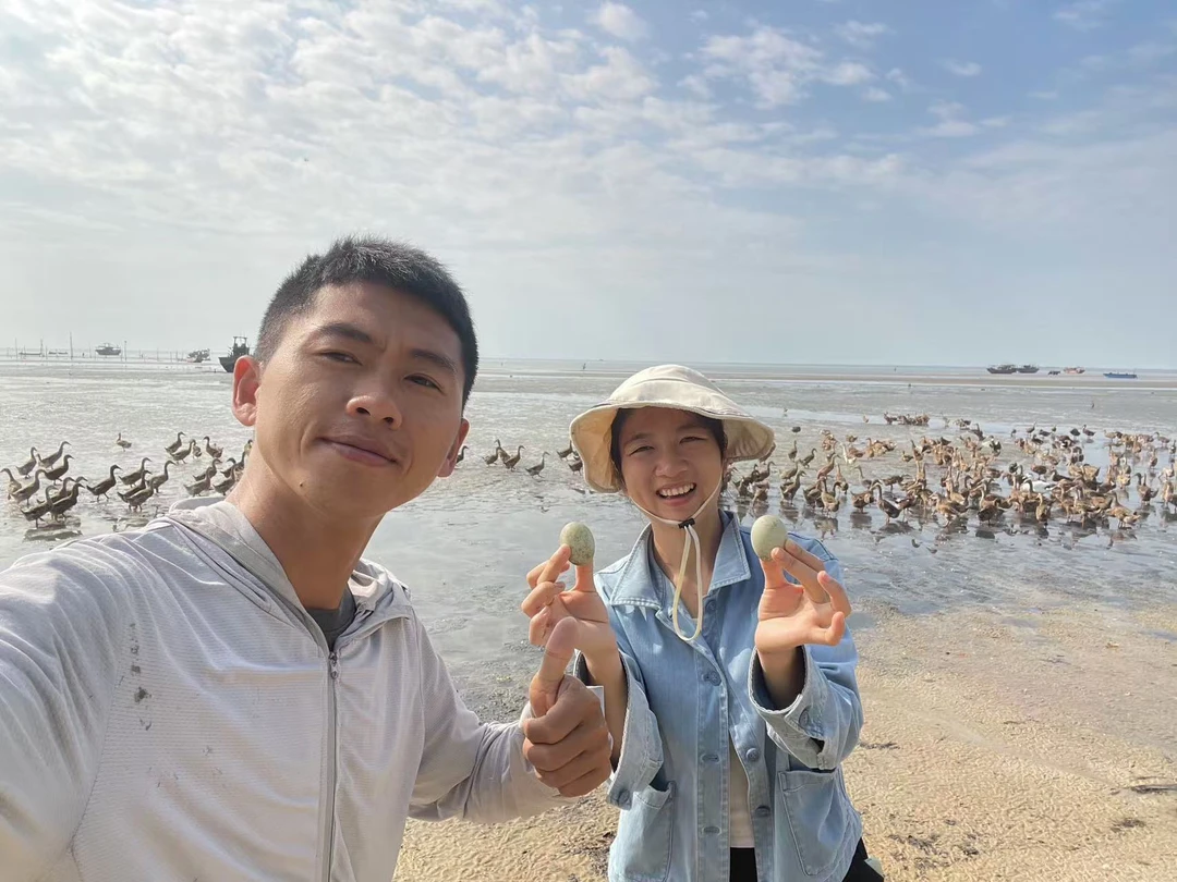 北海原生态放养新鲜海鸭蛋现捡现发