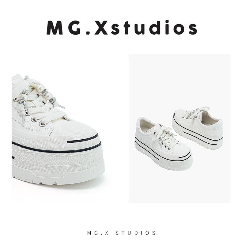 【黑曜珍闪】MGX经典厚底板鞋小白鞋6cm休闲板鞋M51A3139P0CD
