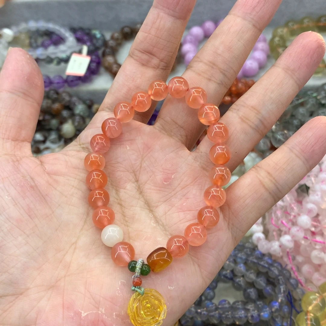 水晶手链未镶嵌南红设计款